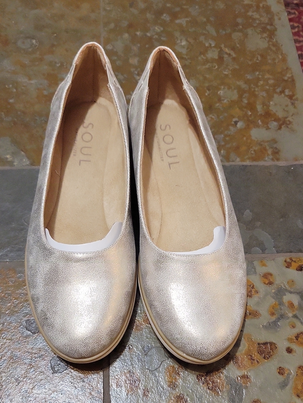 Soul Naturalizer | Idea Ballet Flats in Light Gold Metallic Women's Size 9 Wide
